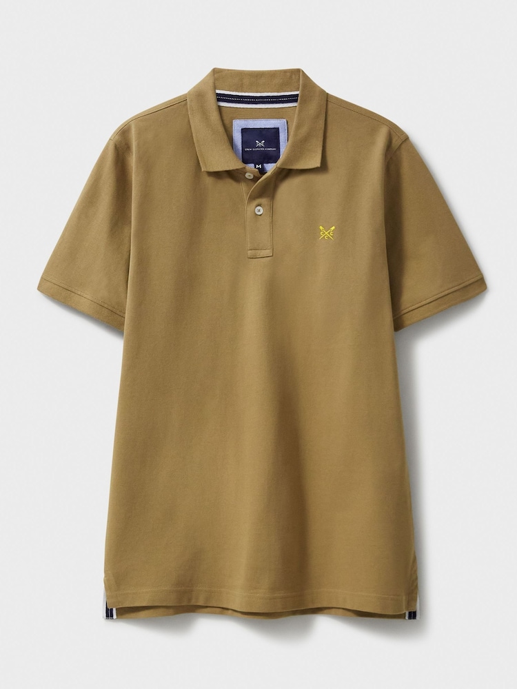 بني - قميص بولو بيكيه قطن 100% من Crew Clothing - صورة 5 من 5