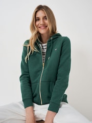 Crew Clothing Green Heritage Zip Through Hoodie - Image 1 of 5