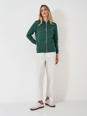 Crew Clothing Green Heritage Zip Through Hoodie - Image 3 of 5