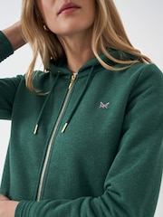 Crew Clothing Green Heritage Zip Through Hoodie - Image 4 of 5