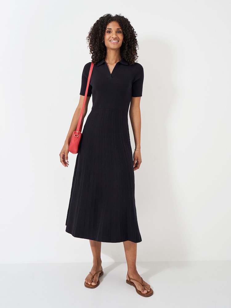 Crew Clothing Dark Blue Poppy Knit Dress - Image 1 of 5