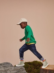 Crew Clothing Green Cable Knit 100% Cotton Jumper - Image 3 of 6
