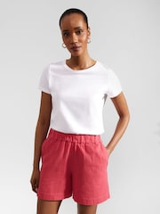 Hobbs Pink 100% Cotton Allie Shorts - Image 1 of 4