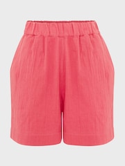 Hobbs Pink 100% Cotton Allie Shorts - Image 4 of 4