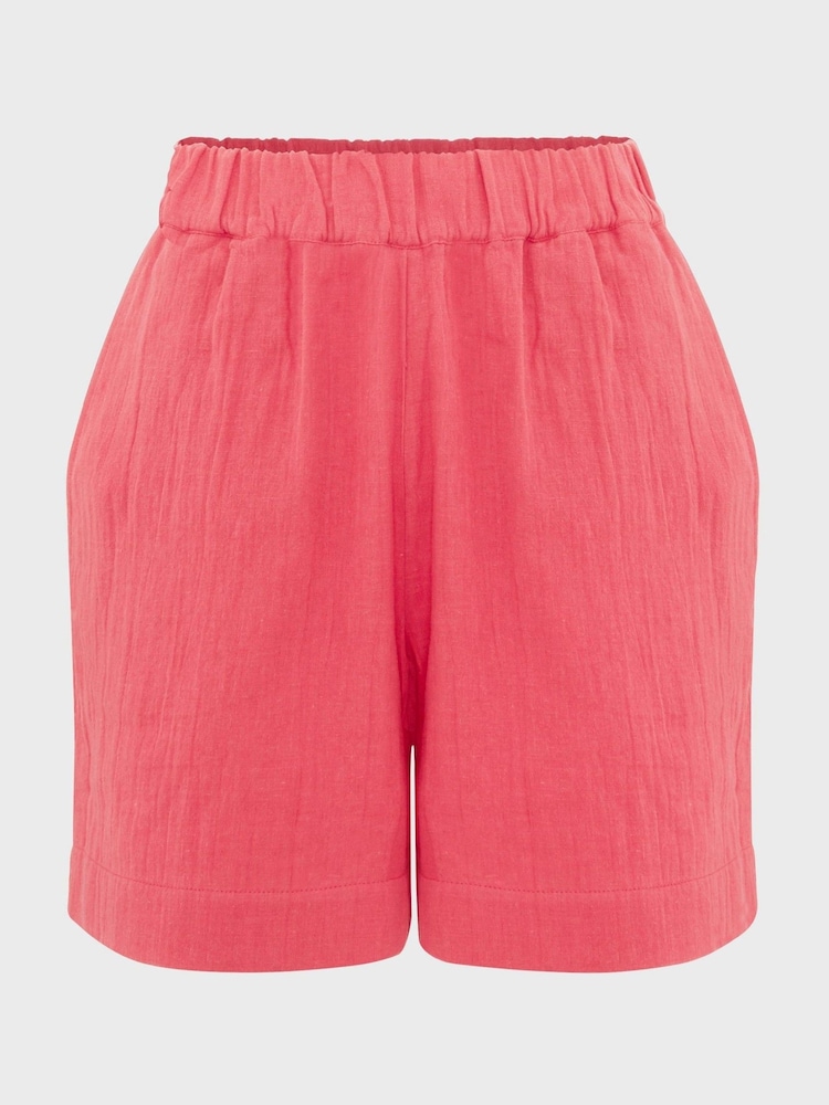 Hobbs Pink 100% Cotton Allie Shorts - Image 4 of 4