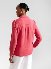 Hobbs Pink Jamie 100% Cotton Shirt - Image 2 of 4