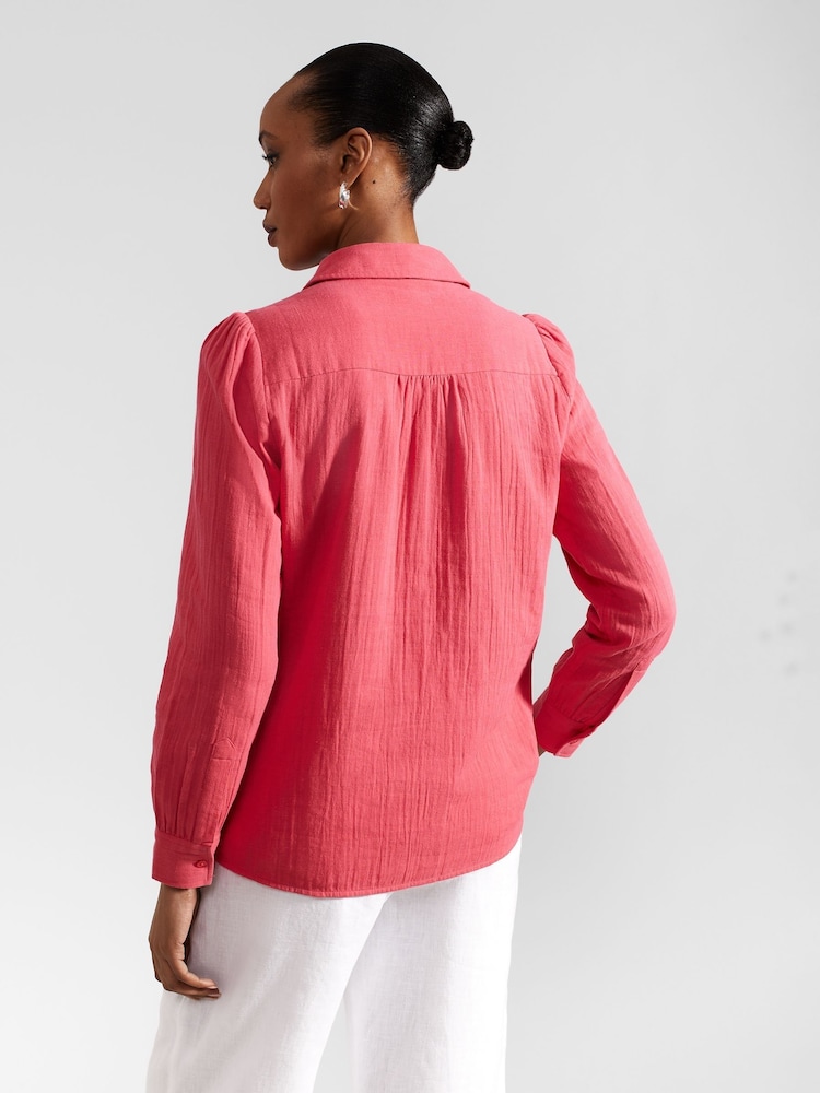 Hobbs Pink Jamie 100% Cotton Shirt - Image 2 of 4 Hobbs Pink Jamie 100% Cotton Shirt - Image 2 of 4