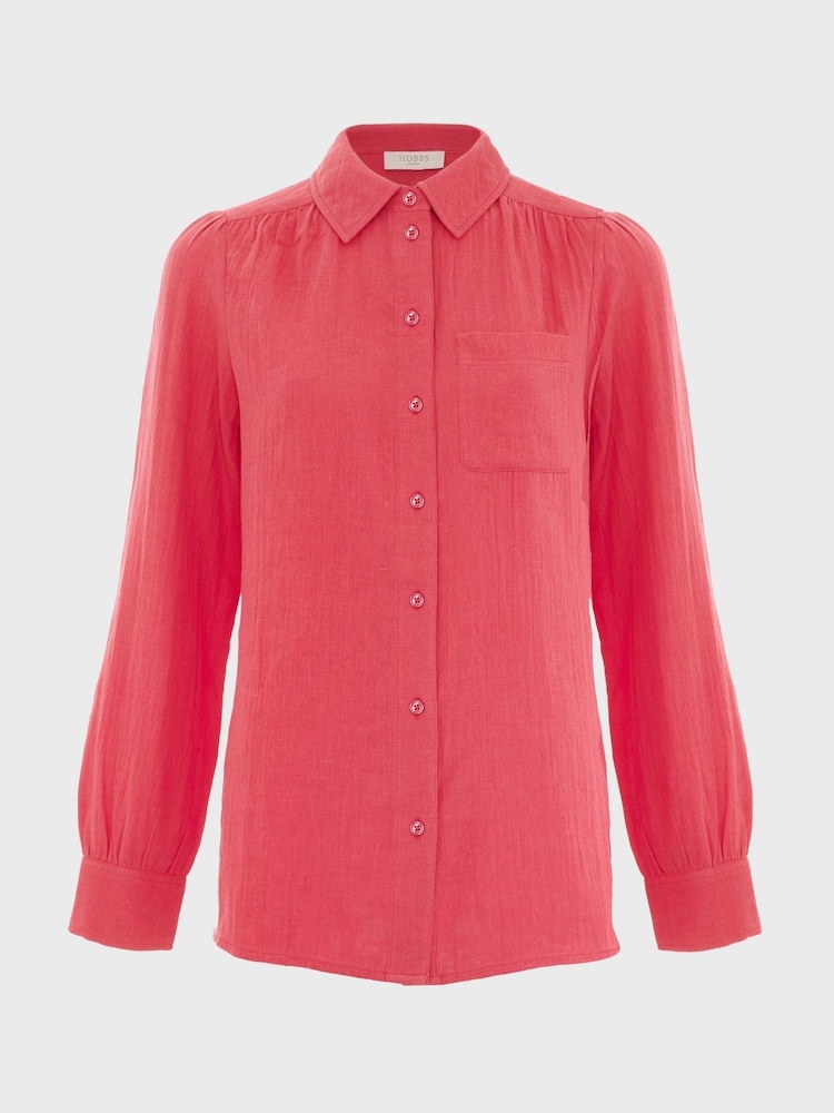 Hobbs Pink Jamie 100% Cotton Shirt - Image 4 of 4 Hobbs Pink Jamie 100% Cotton Shirt - Image 4 of 4