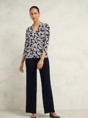 Cromo azul - Blusa estampada Hobbs Aimee - Imagem 1 de 4