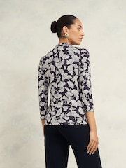 Cromo azul - Blusa estampada Hobbs Aimee - Imagem 2 de 4