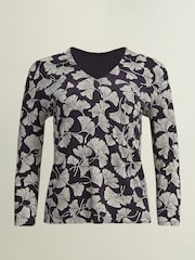 Cromo azul - Blusa estampada Hobbs Aimee - Imagem 4 de 4