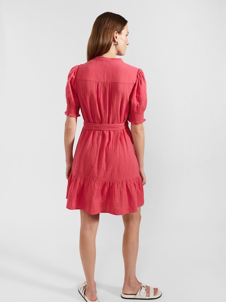 Hobbs Pink 100% Cotton Iza Dress - Image 2 of 4 Hobbs Pink 100% Cotton Iza Dress - Image 2 of 4