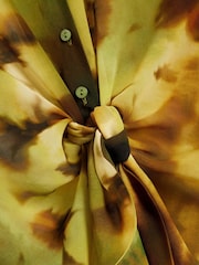River Island Green Printed Wrap Front Shirt - Image 6 of 6