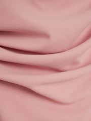 River Island Pink Drape Asym Wrap Midi Dress - Image 4 of 4