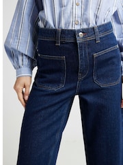 River Island – Cropped-Jeans mit mittelhohem Bund und weitem Bein - Bild 3 von 4