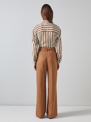 LK Bennett Brown Blythe Birch Candy Stripe Shirt - Image 2 of 5