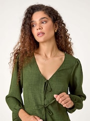 Top liso de tela con lazada delantera de Roman - Imagen 1 de 5