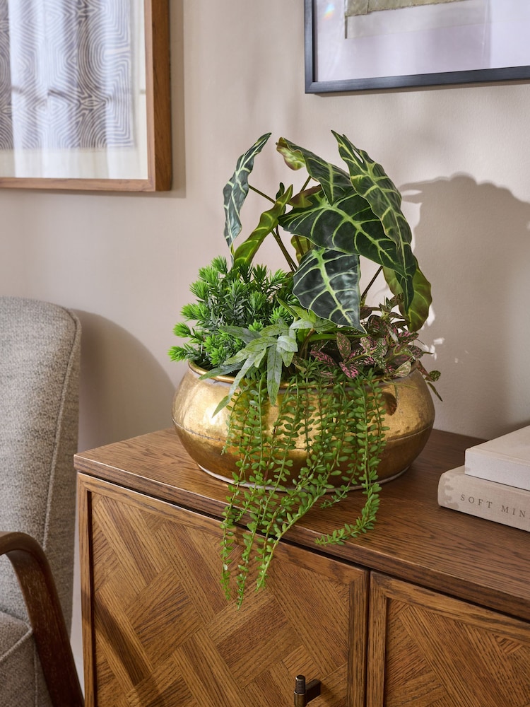 Green Artificial Succulent Arrangement - Image 1 of 4