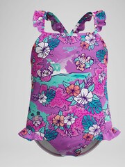 Speedo Learn To Swim Printed Frill Thinstrap Swimsuit - Bild 1 von 5