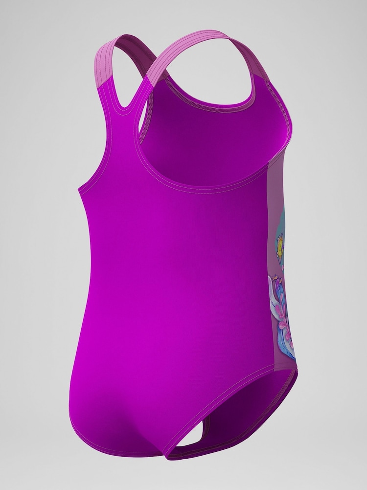 Speedo Purple Digital Printed Swimsuit - Image 5 of 5