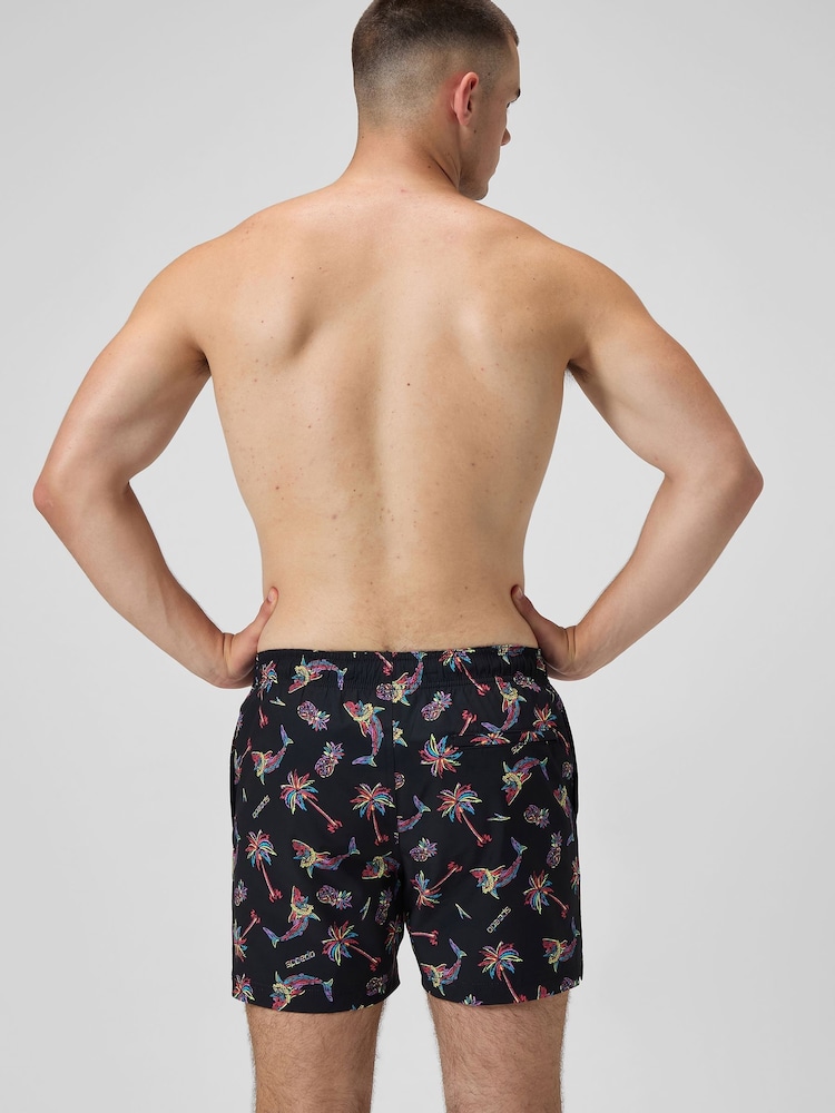 Speedo Orange Print Redondo Edge Volley 16" Shorts - Image 2 of 6