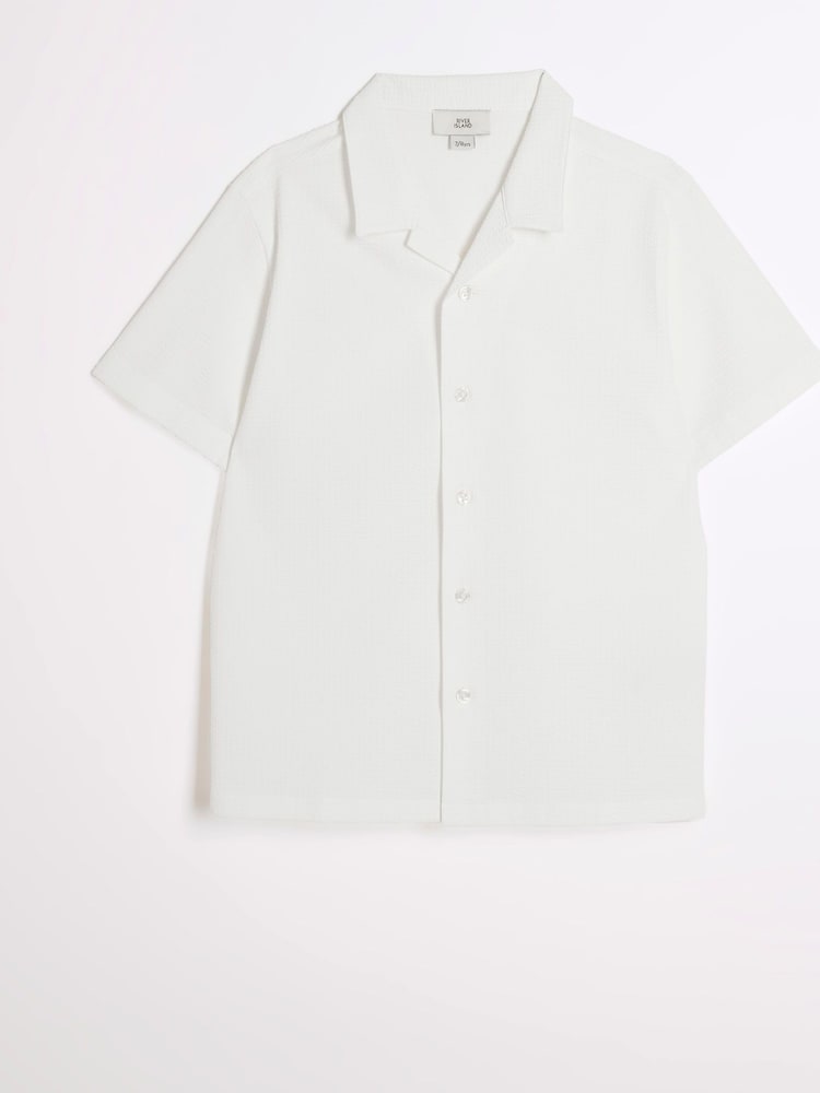 River Island White Boys Seersucker Shirt - Image 1 of 3