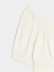 River Island White Girls Boho Bardot Blouse - Image 3 of 4
