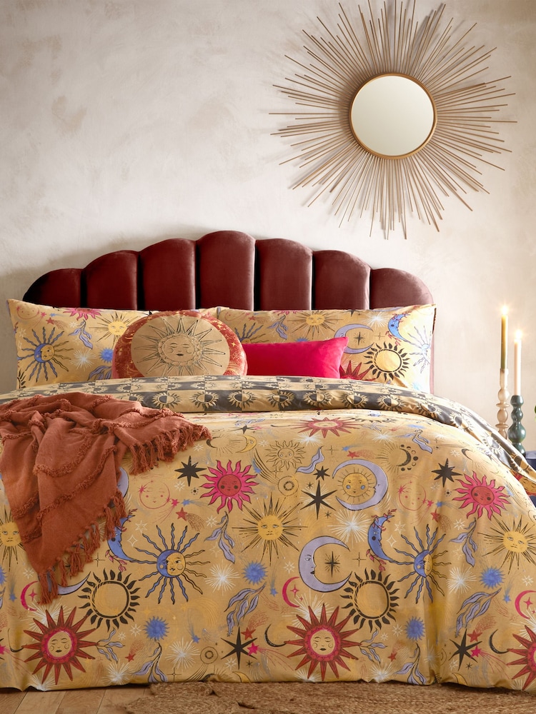 Furn Gold Rust Ethereal Star Celestial Duvet Cover Set - Image 1 of 4