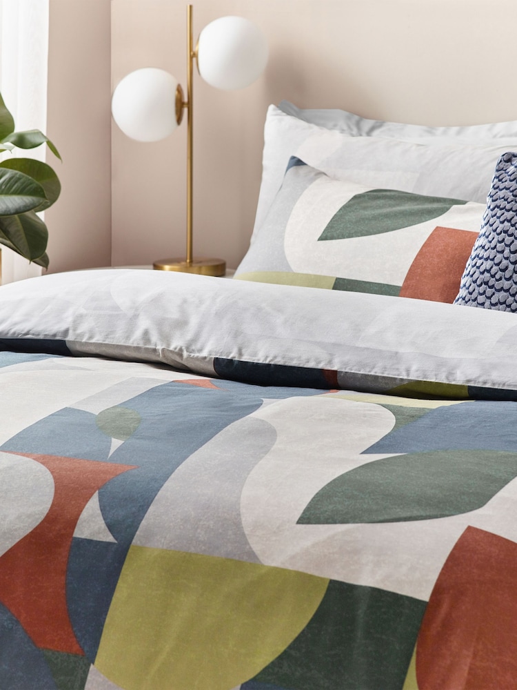 HÖEM Dusk and Bronze Siresa Abstract Geometric Duvet Cover Set - Image 3 of 4