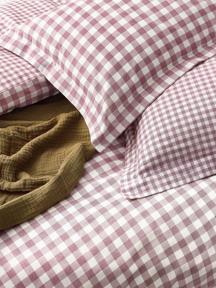 Yard Berry Barton Check 100% Cotton Gingham Style Duvet Cover Set - Image 3 of 4