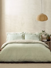 Yard Hebden Striped 100% Cotton Duvet Cover and Pillowcase Set - Imagen 2 de 5