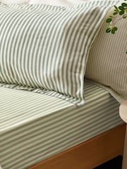 Yard Hebden Striped 100% Cotton Duvet Cover and Pillowcase Set - Imagen 4 de 5