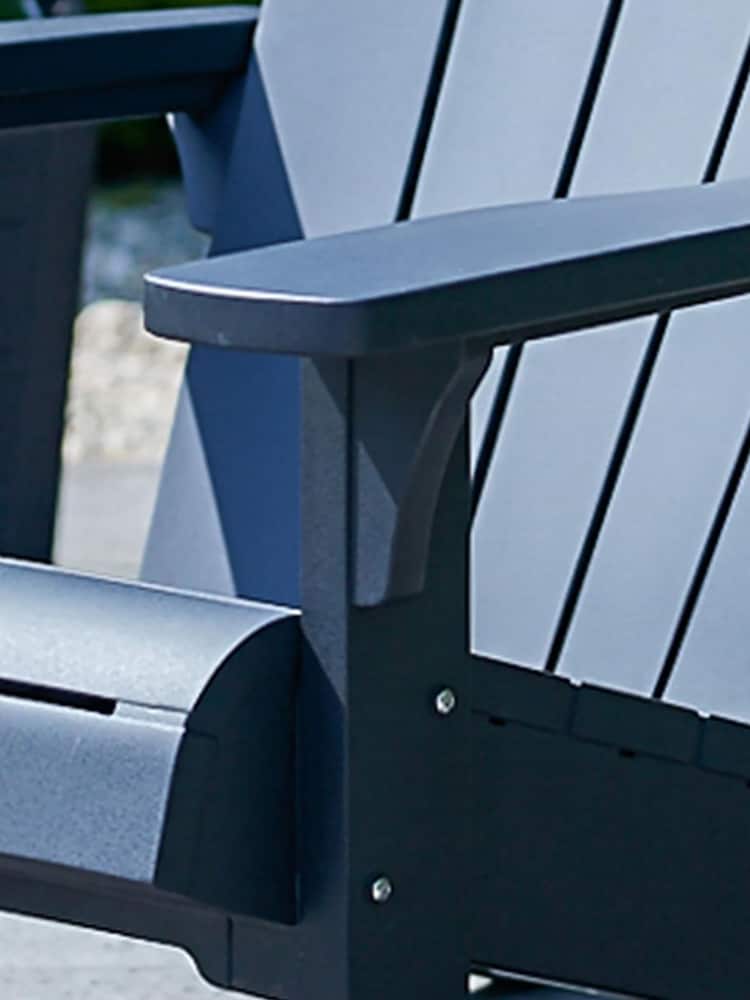 Keter Graphite Alpine Adirondack Outdoor Garden Furniture Chair - Image 6 of 6