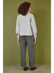 Yumi Grey Woven Shacket With Oversize Pockets - Image 3 of 5