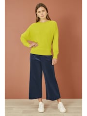Yumi Green Knitted Batwing Jumper - Image 2 of 5