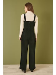 Yumi Black Corduroy Stretch Dungaree Style Jumpsuit - Image 3 of 4