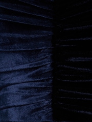 Adrianna Papell Blue Velvet High Low Gown Dress - Image 7 of 7