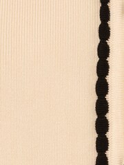 Adrianna Papell Button Front Short Sleeve Sweater With Contrast Collar - Image 7 of 7