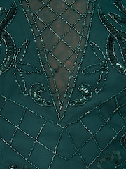 Adrianna Papell Green Studio Bead Halter Long Dress - Image 7 of 7