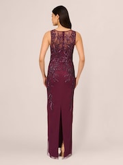 Adrianna Papell Red Studio Beaded Column Long Dress - Image 2 of 7