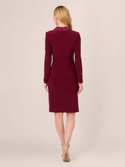 Adrianna Papell Red Jersey Tuxedo Dress - Image 2 of 7