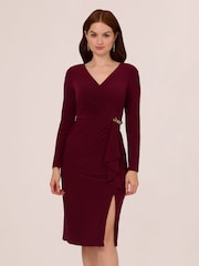 Adrianna Papell Red Matt Jersey Short Dress - Image 1 of 7