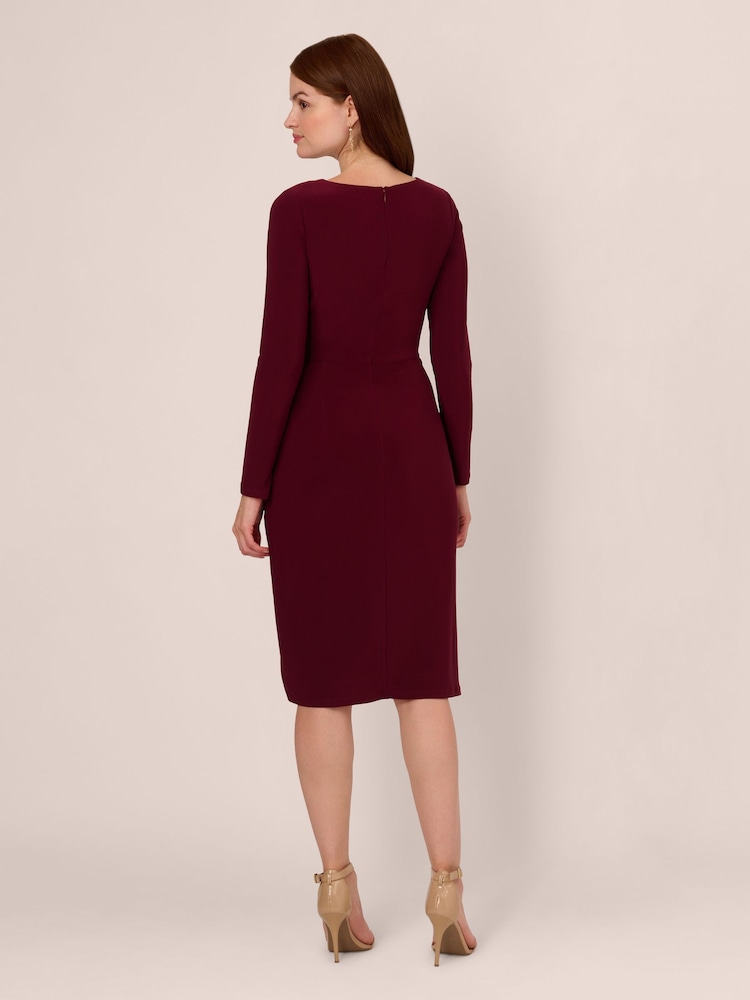 Adrianna Papell Red Matt Jersey Short Dress - Image 2 of 7
