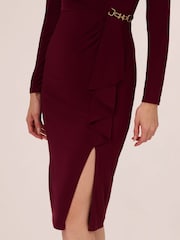 Adrianna Papell Red Matt Jersey Short Dress - Image 5 of 7