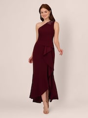 Adrianna Papell Blue Studio Beaded Knit Crepe Gown - Image 1 of 7