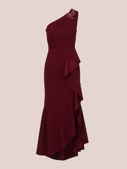 Adrianna Papell Blue Studio Beaded Knit Crepe Gown - Image 6 of 7