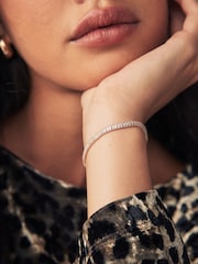 Gold Tone Baguette Stone Pully Bracelet - Image 1 of 4