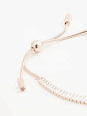 Gold Tone Baguette Stone Pully Bracelet - Image 4 of 4