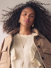Gold Tone Teardrop Y Necklace - Image 1 of 1
