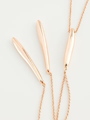 Gold Tone Teardrop Y Necklace - Image 3 of 4